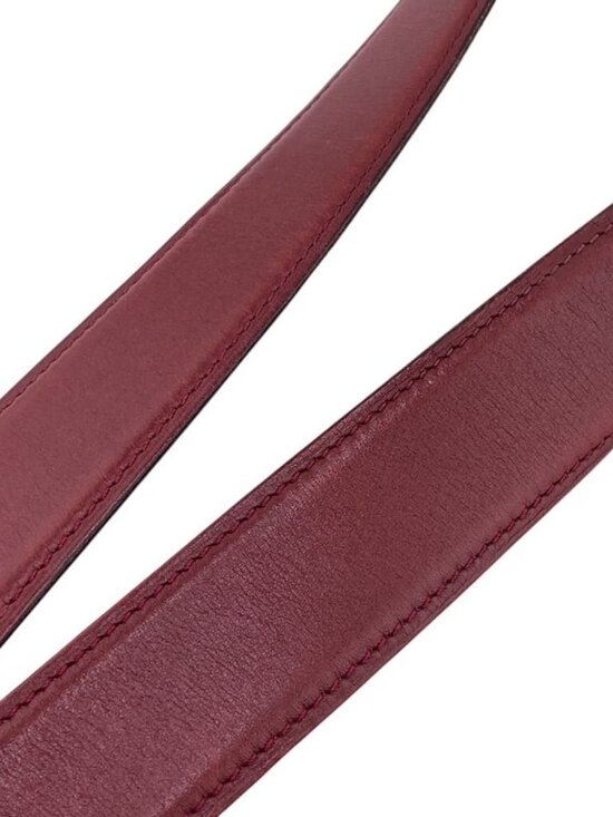 Hermes Au Carre Belt Red